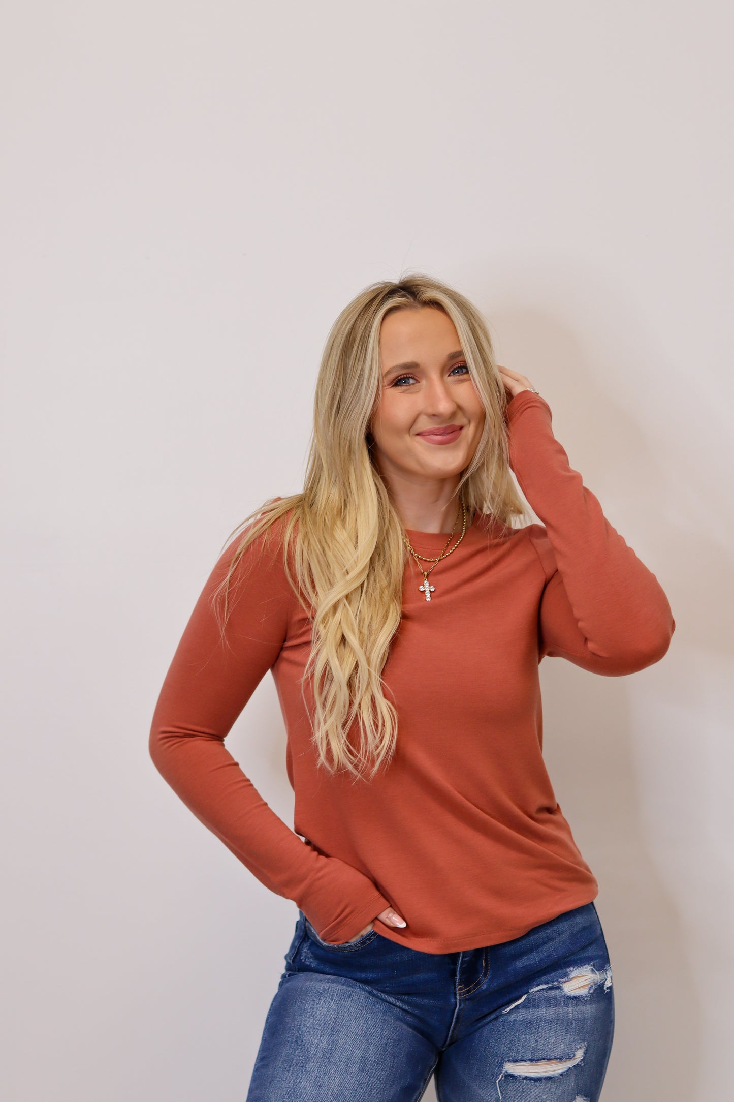 Pumpkin Spice Knit Top