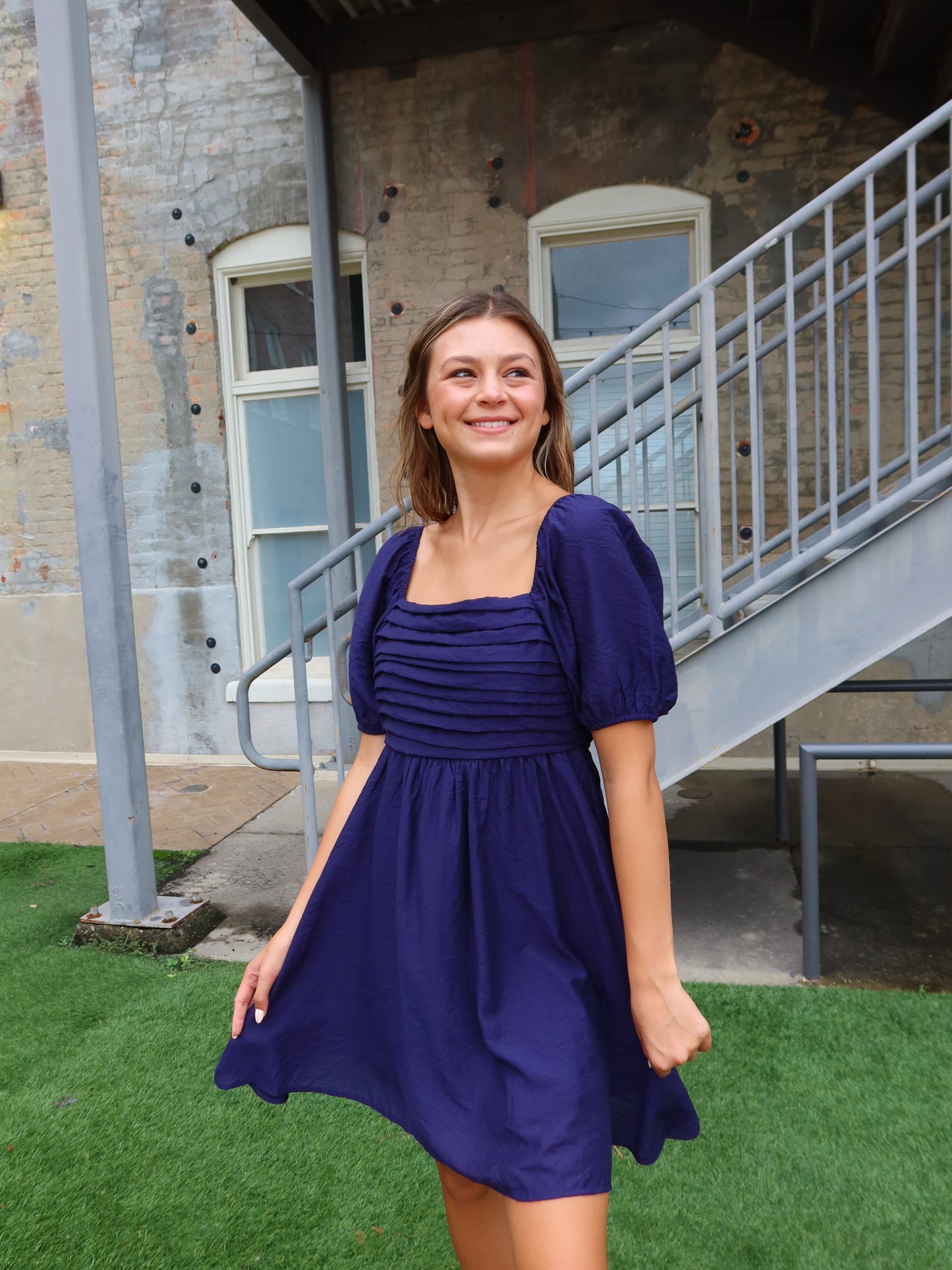 Maya Mini Dress - Navy