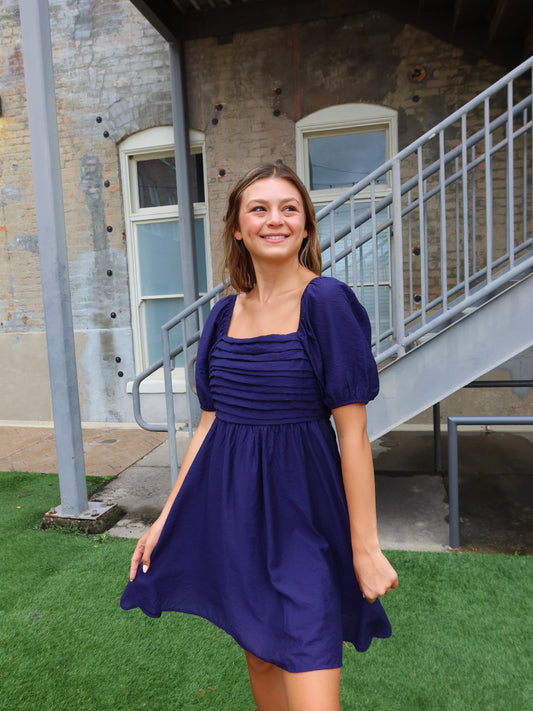 Maya Mini Dress - Navy
