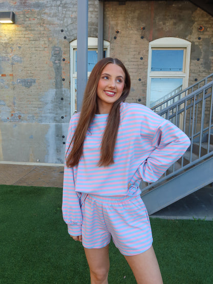Indie Striped Short Set