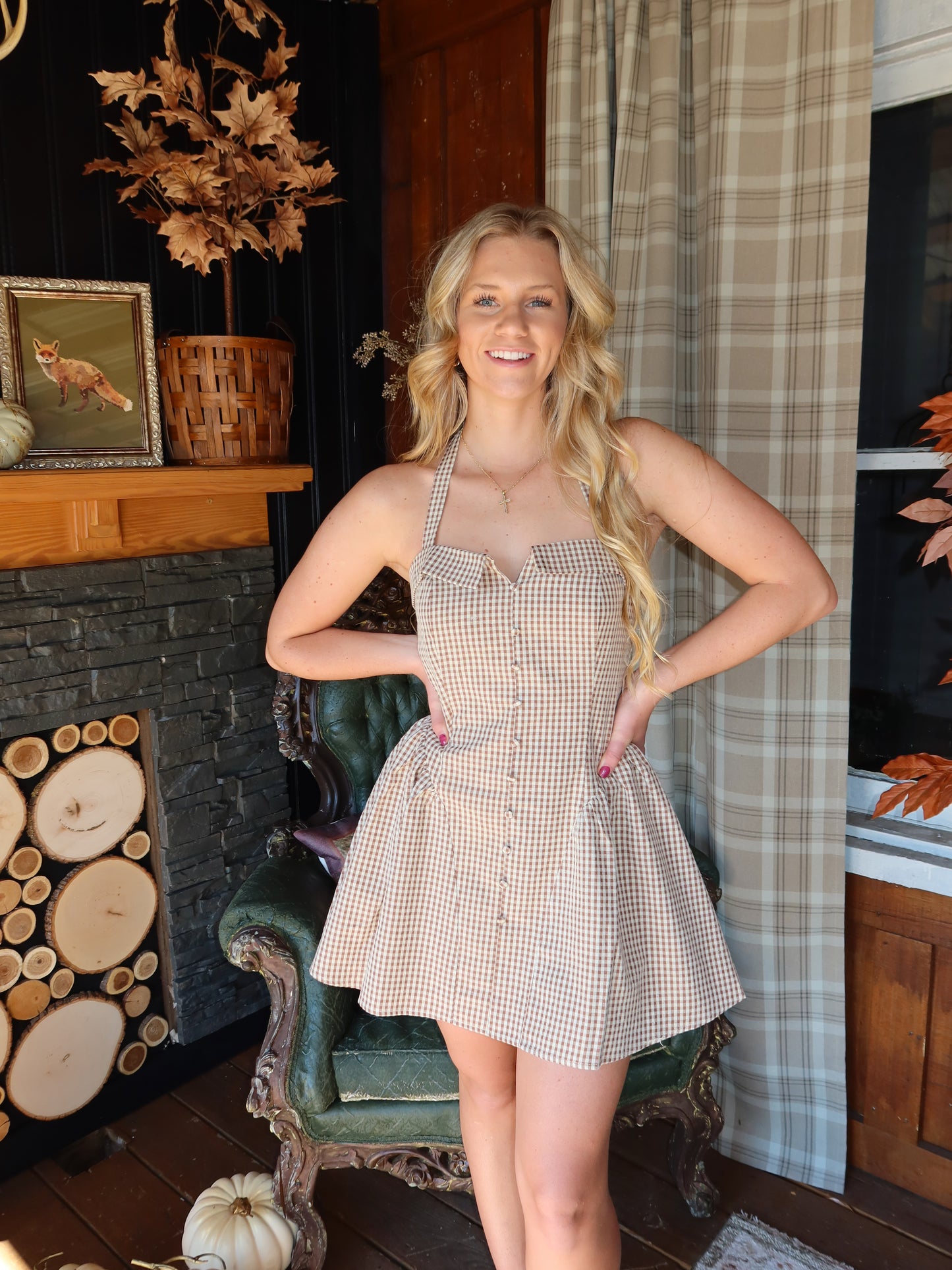 Cider Halter Mini Dress