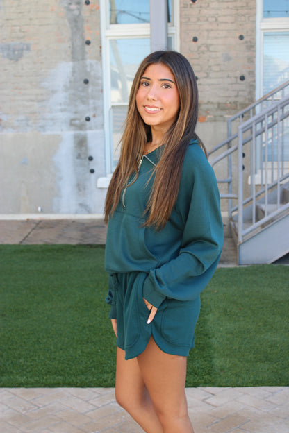 Mora Knit Shorts - Deep Green