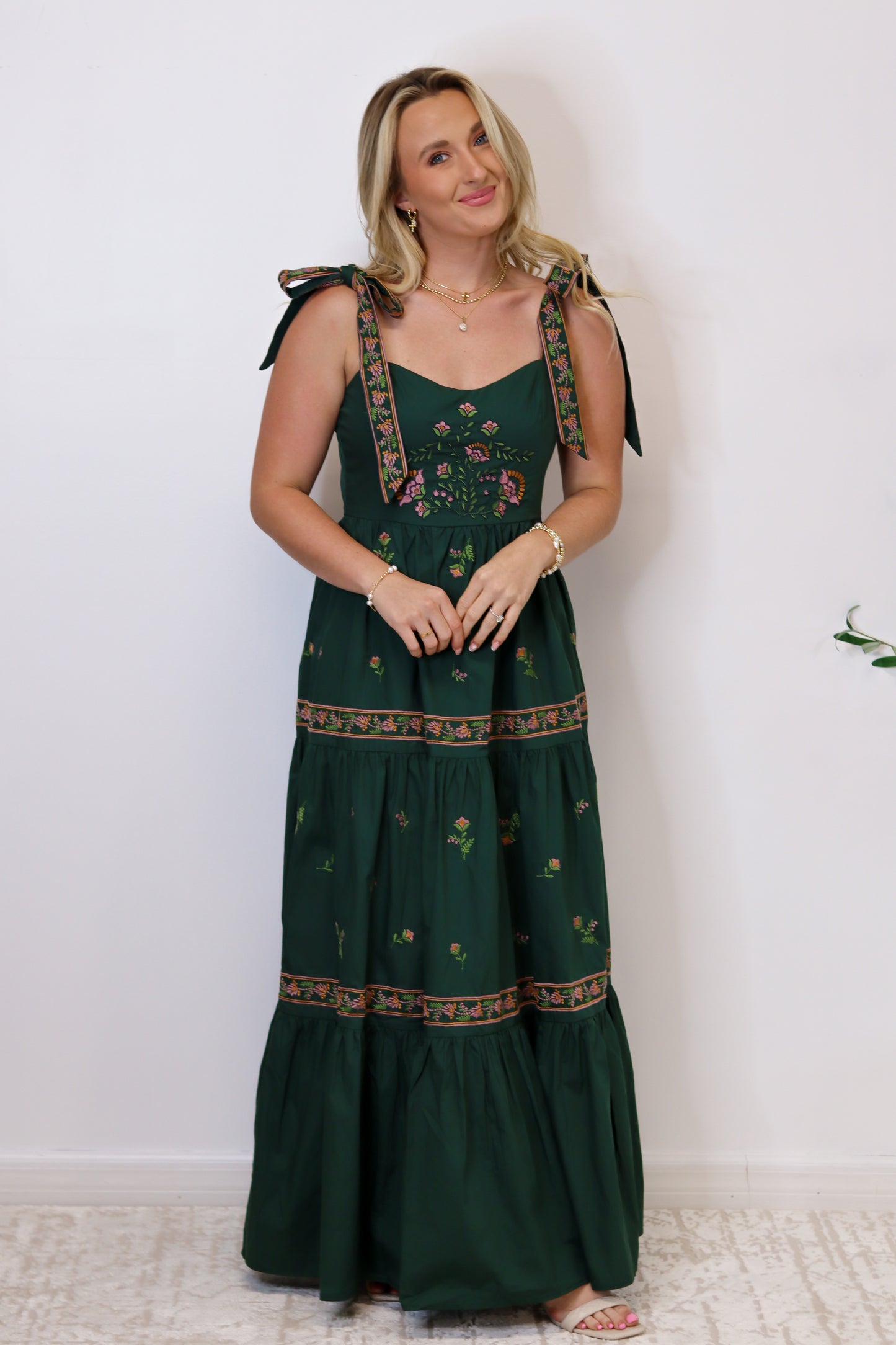 PREORDER: Madi May Embroidered Maxi Dress