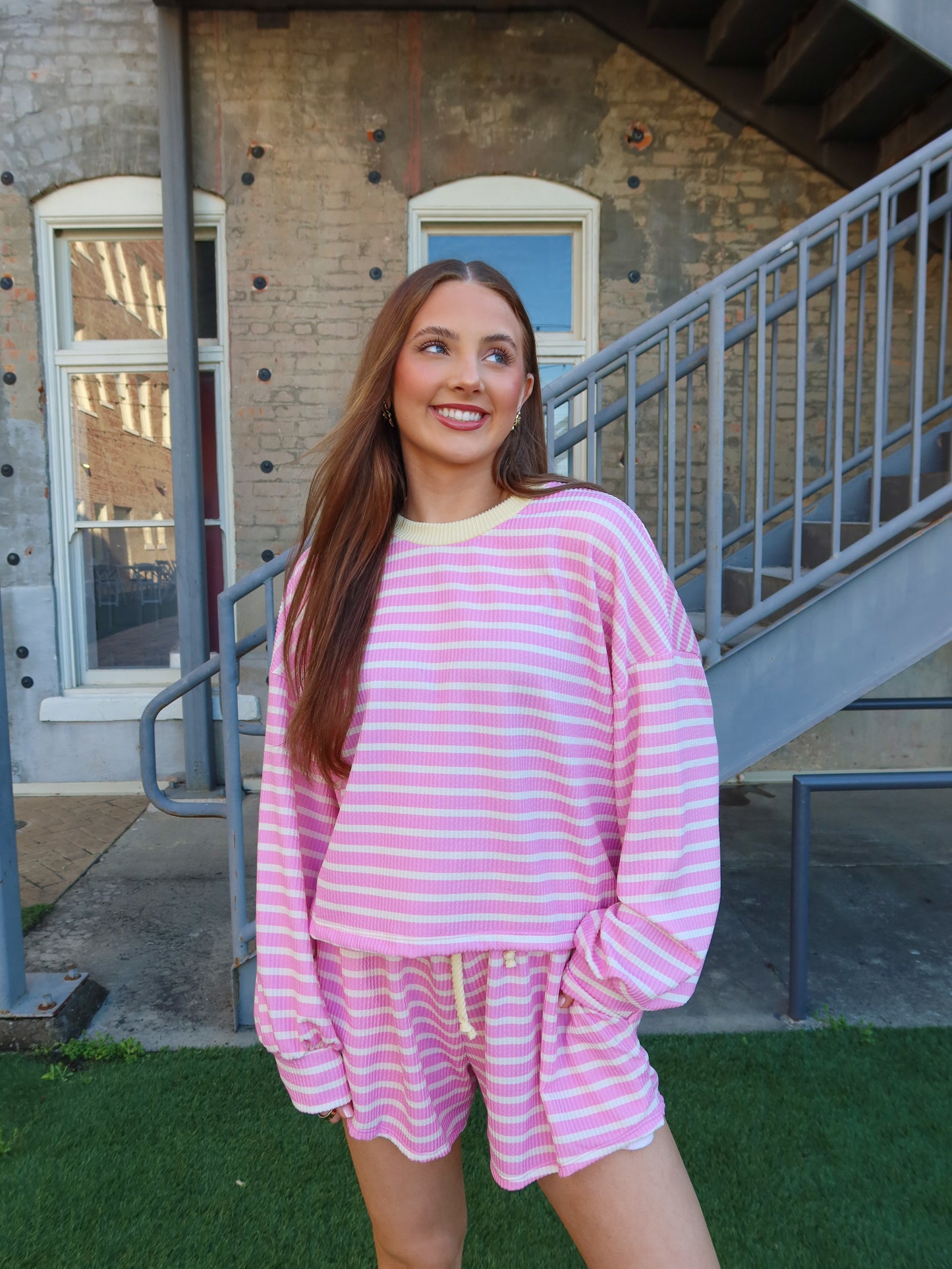 Tatum Striped Short Set