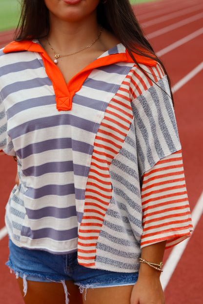 Griffin Striped Polo Top