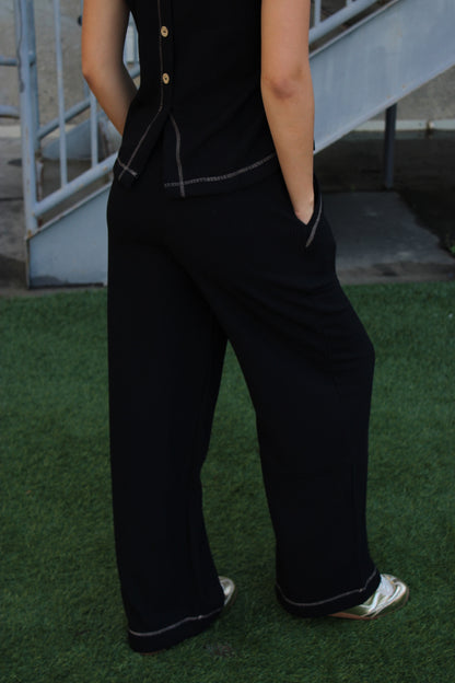 Briar Knit Lounge Pants - Black