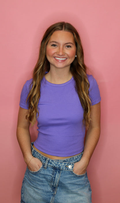 Purple Town Baby Tee