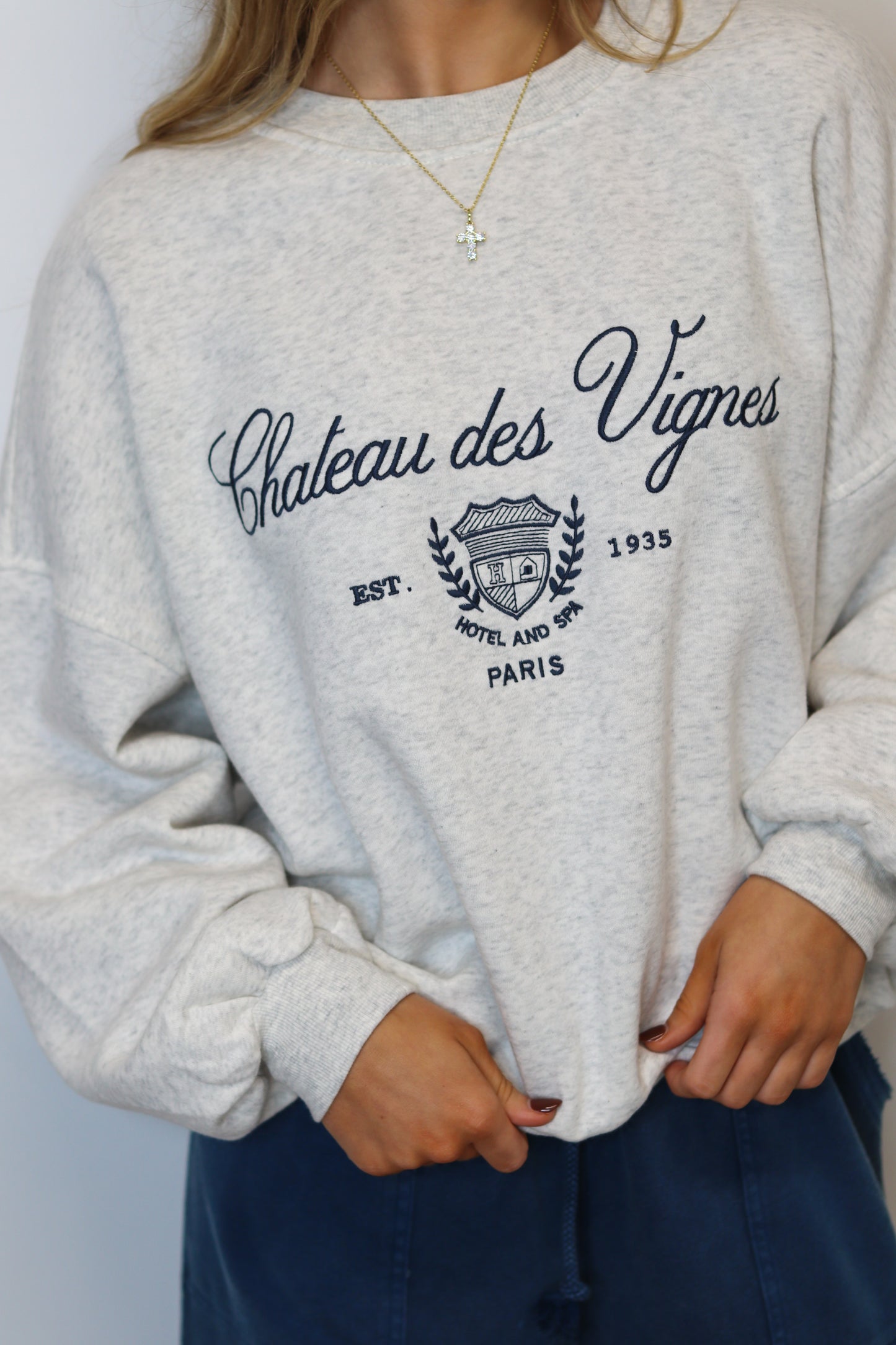 Paris Embroidered Crewneck