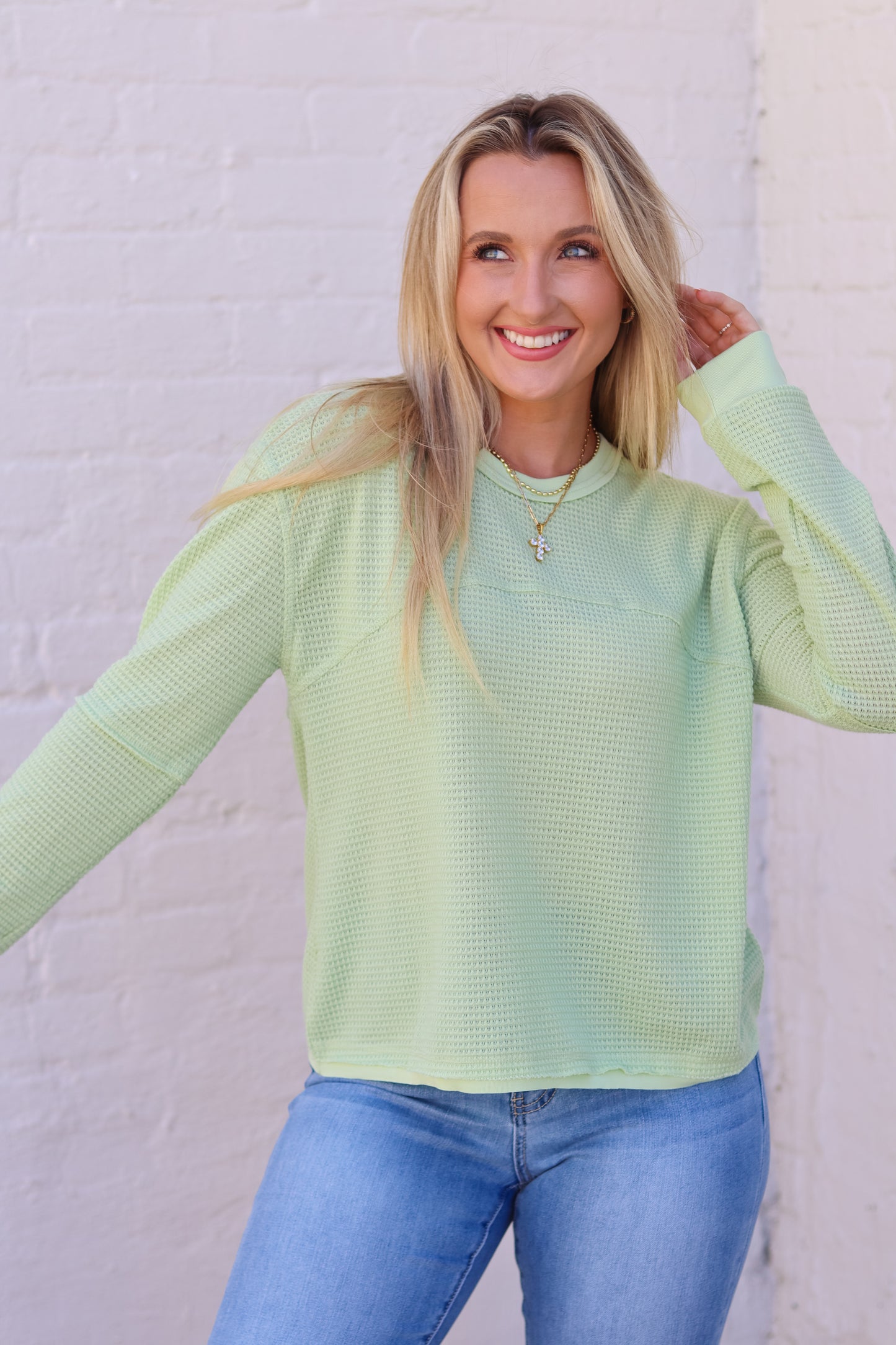 Karsyn Waffle Knit Pullover