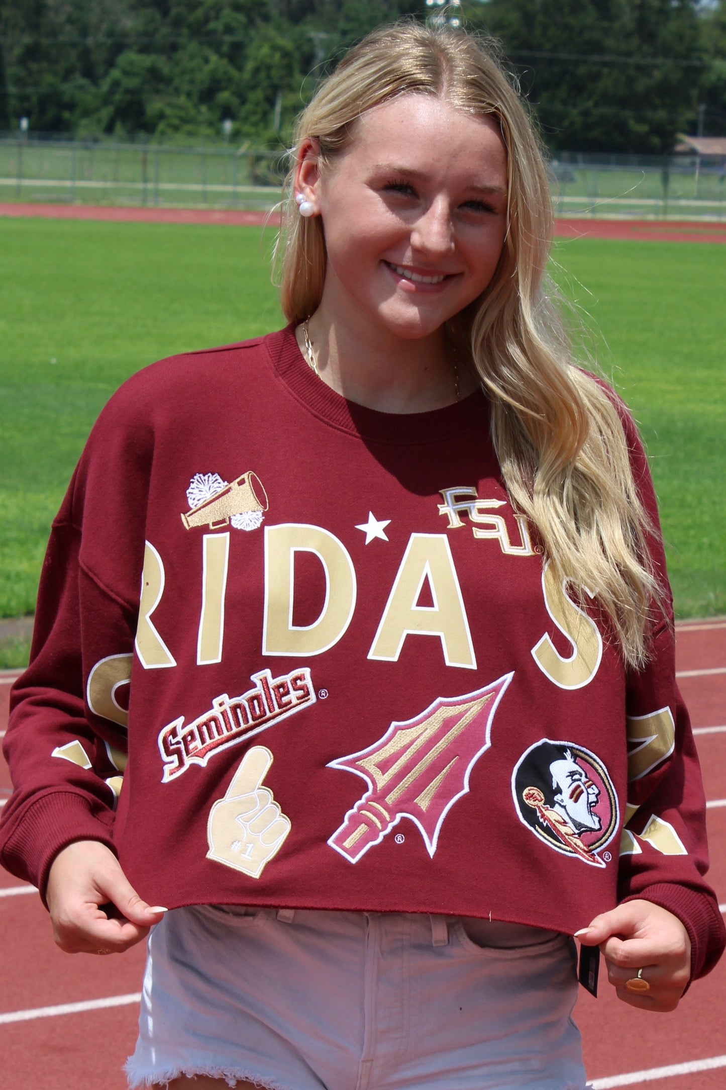 Florida State Girl Patched Sweater