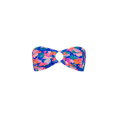 Strapless Bandeau Top - Electric Palms