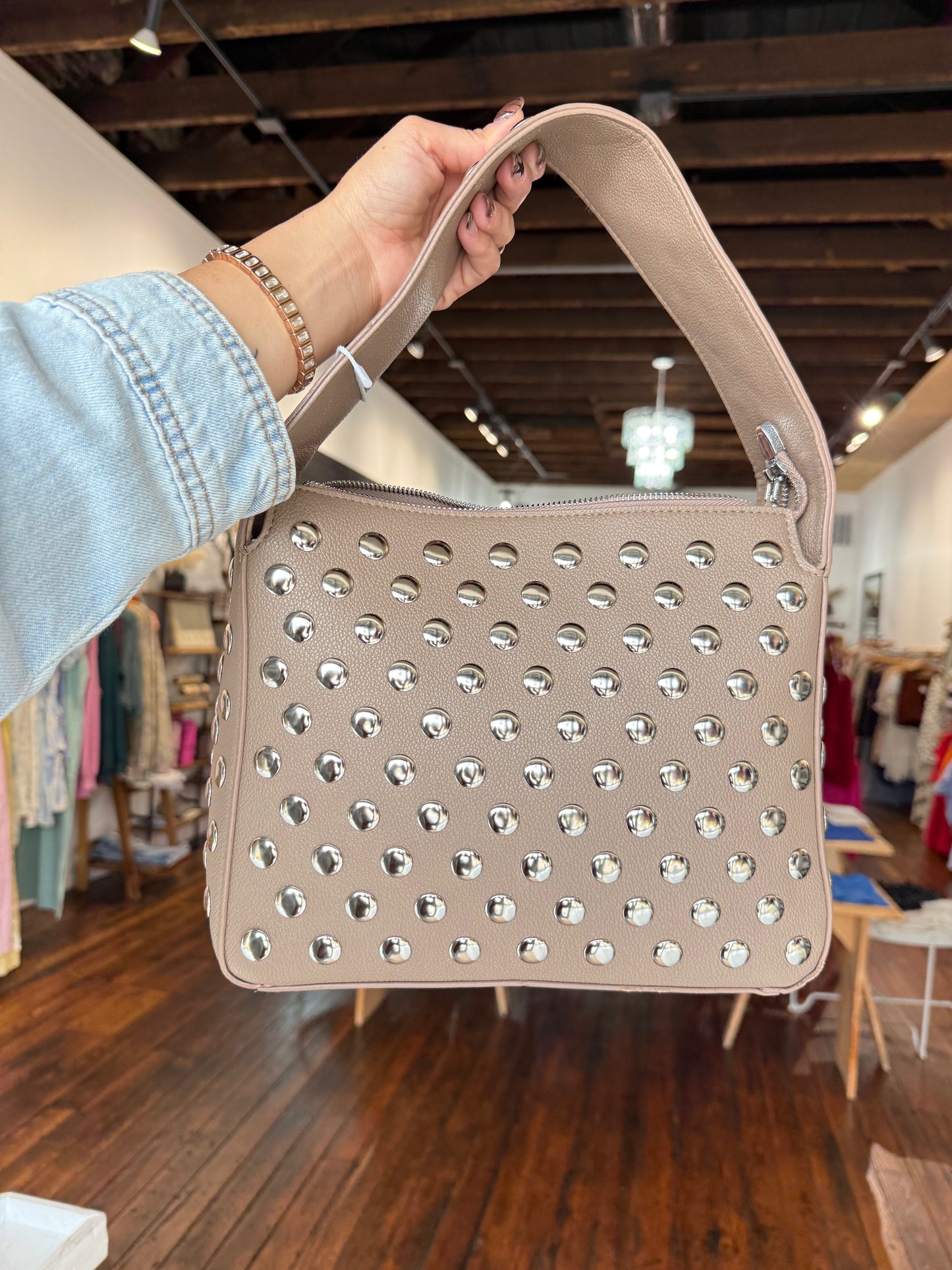 Studded Shoulder Bag