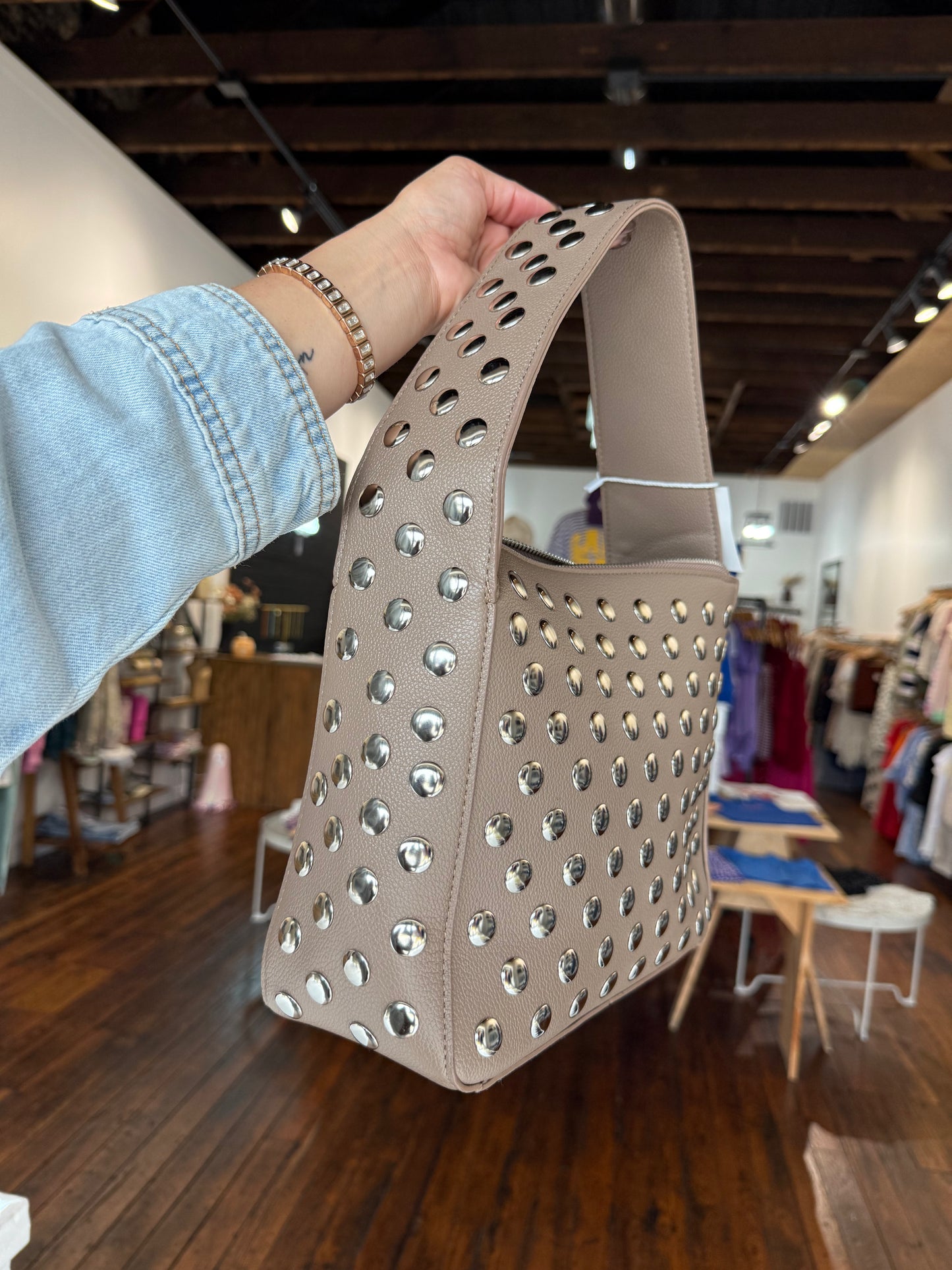 Studded Shoulder Bag