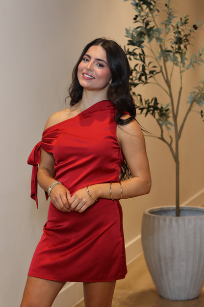 Cora Satin Mini Dress