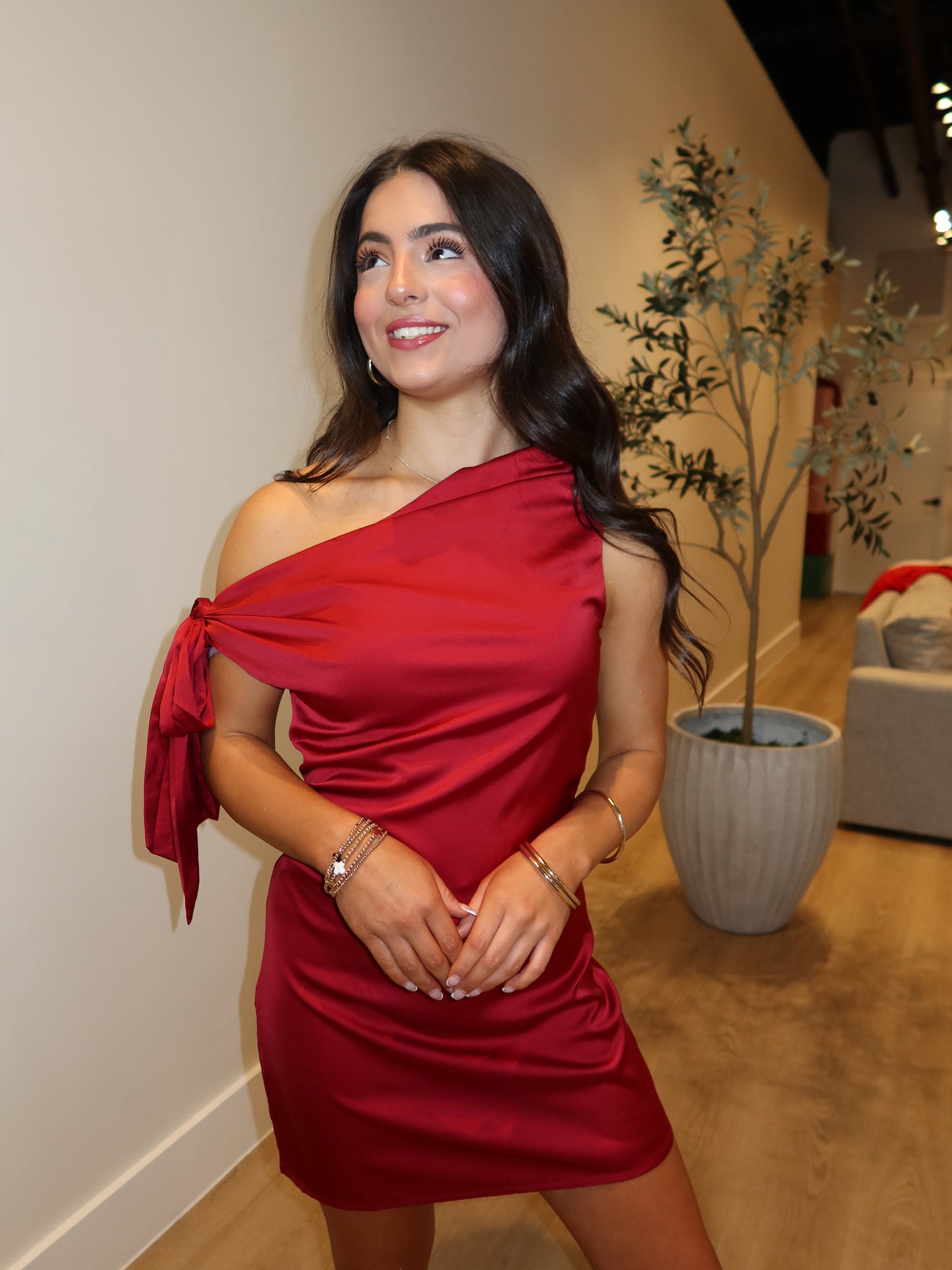 Cora Satin Mini Dress